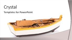  Presentation with rowing - Colorful PPT layouts enhanced with wooden rowing boat with oars backdrop and a white colored foreground