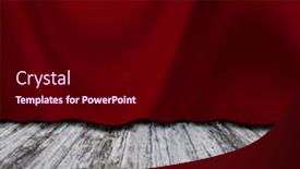  Presentation with curtain - Audience pleasing theme consisting of kink - wooden scene with red curtain backdrop and a black colored foreground