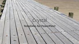  Presentation with beach sands - Amazing PPT layouts having platform on summer beach camber backdrop and a light gray colored foreground