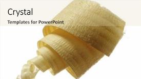  Presentation with shave - Cool new presentation design with wooden shave isolated on white backdrop and a  colored foreground