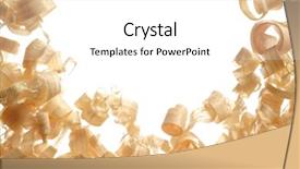  Presentation with wood texture - Beautiful PPT theme featuring wooden shaving - texture backdrop and a  colored foreground
