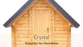  Presentation with log cabin - PPT theme having wooden-shed-or-log-cabin background and a yellow colored foreground