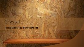  Presentation with wood texture - Colorful slides enhanced with wooden-shelf-and-osb-wood backdrop and a red colored foreground