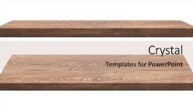  Presentation with wood - Beautiful presentation design featuring wooden shelves isolated on white backdrop and a coral colored foreground