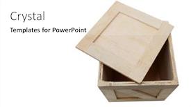  Presentation with ship shipping - Slides having wooden-shipping-crate-empty-wooden background and a white colored foreground