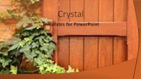  Presentation with ivy - Presentation theme enhanced with wooden-shutter-and-ivy background and a red colored foreground