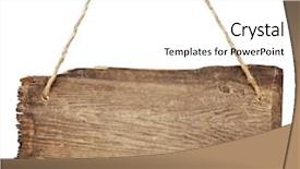  Presentation with signboard - Amazing slide deck having wooden sign - signboard isolated on a white backdrop and a white colored foreground