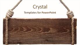  Presentation with signboard - PPT layouts enhanced with wooden sign - signboard isolated on a white background and a cream colored foreground