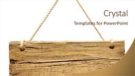  Presentation with signboard - Audience pleasing presentation theme consisting of wooden sign - signboard isolated on a white backdrop and a cream colored foreground