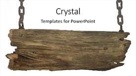  Presentation with signboard - Colorful slides enhanced with wooden sign - vintage signboard isolated backdrop and a white colored foreground