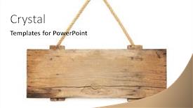  Presentation with rope - Presentation featuring wooden-sign-hanging background and a white colored foreground