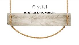  Presentation with hanging rope pictures white - Presentation theme having wooden-sign-hanging background and a white colored foreground
