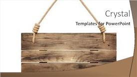  Presentation with rope - Presentation design consisting of wooden-sign-hanging background and a white colored foreground