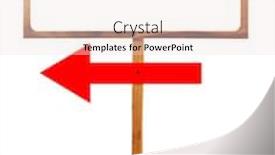  Presentation with frame - Presentation theme consisting of wooden-sign-with-red-arrow background and a lemonade colored foreground