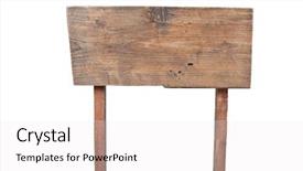  Presentation with wooden - Colorful presentation theme enhanced with wooden sign backdrop and a sky blue colored foreground