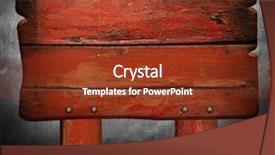  Presentation with signboard - PPT theme with wooden signboard background and a tawny brown colored foreground
