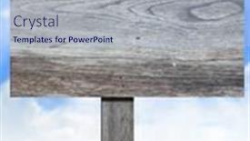  Presentation with wooden - Audience pleasing presentation theme consisting of wooden signs backdrop and a sky blue colored foreground