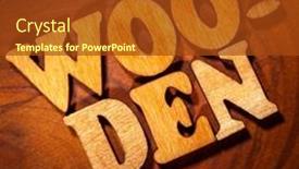  Presentation with wood - Presentation theme with wooden-single-word-by-wood background and a tawny brown colored foreground