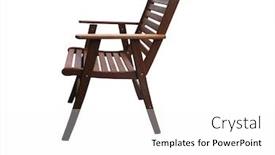  Presentation with rustic wood wooden frame - Slide deck featuring wooden slat chair background and a white colored foreground