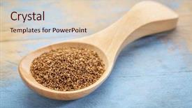  Presentation with wood wood grain - Beautiful presentation design featuring ethiopian - teff grain on a wooden backdrop and a lemonade colored foreground