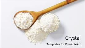  Presentation with spoon - Slide deck consisting of wooden spoon and in metal background and a white colored foreground