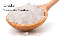  Presentation with salt - Presentation design enhanced with wooden spoon fool with salt background and a sky blue colored foreground