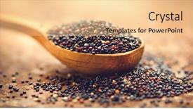  Presentation with food grains - PPT layouts featuring wooden spoon gluten free background and a lemonade colored foreground