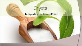  Presentation with sugar - Presentation theme featuring wooden-spoon-of-white-sugar background and a soft green colored foreground