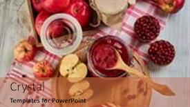  Presentation with spoon - Presentation consisting of wooden-spoon-with-appetizing-lingonberry background and a red colored foreground