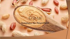  Presentation with peanut - PPT layouts enhanced with wooden-spoon-with-peanut-butter background and a yellow colored foreground