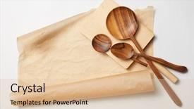  Presentation with baking - Audience pleasing slides consisting of wooden spoons on baking paper backdrop and a lemonade colored foreground