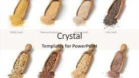  Presentation with free food - Presentation theme consisting of wooden spoons with gluten free background and a lemonade colored foreground