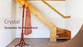  Presentation with rural home - Cool new slides with wooden staircase rural home interior backdrop and a lemonade colored foreground