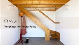  Presentation with rural home - Theme enhanced with wooden staircase rural home interior background and a soft green colored foreground