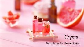  Presentation with wellness - Cool new PPT theme with wooden stand on pink backdrop and a lemonade colored foreground