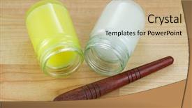  Presentation with wooden stick - Cool new slide deck with wooden stick for foot reflexology backdrop and a  colored foreground