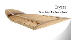  Presentation with structure - Slide set consisting of wooden structure of an airplane background and a white colored foreground