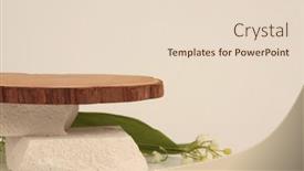  Presentation with minimal - Presentation theme featuring wooden-stump-and-stone-platform background and a lemonade colored foreground