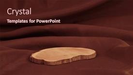  Presentation with minimal - Slide set featuring wooden-stump-platform-podium background and a wine colored foreground