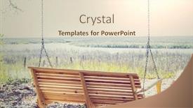  Presentation with swing - Theme with wooden-swing-on-the-beach background and a lemonade colored foreground