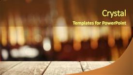  Presentation with pub - Presentation theme featuring wooden table and bokeh pub background and a tawny brown colored foreground