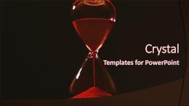  Presentation with learn english concept time - Colorful slide deck enhanced with wooden table and dark background backdrop and a wine colored foreground