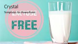  Presentation with drink beverages - Slide deck with wooden table and lactose free background and a arctic colored foreground