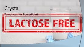  Presentation with lactose - Presentation featuring wooden table and lactose free background and a light gray colored foreground
