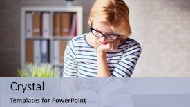  Presentation with reading table - Beautiful slides featuring wooden table and reading book backdrop and a light blue colored foreground