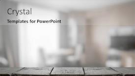  Presentation with room - Slide set enhanced with wooden-table-blurred-room-interior background and a light gray colored foreground