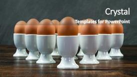  Presentation with eggs egg carton egg box - Cool new presentation with wooden table in a triangle backdrop and a dark gray colored foreground