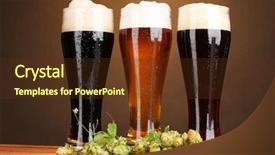  Presentation with different - Audience pleasing theme consisting of wooden table on brown background backdrop and a tawny brown colored foreground