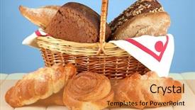  Presentation with gluten free bread on wooden - Presentation theme consisting of wooden table on color background background and a  colored foreground