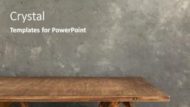  Presentation with concrete - Amazing slide deck having wooden-table-or-tabletop-near backdrop and a gray colored foreground
